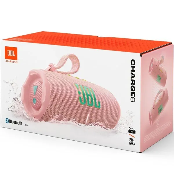 Nešiojamos Bluetooth garso kolonėlės JBL Charge 6 Rožinė
