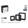 Riiulid MobleKit Must 3 Tükid, osad (4 Ühikut)