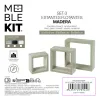 Shelves MobleKit Black 3 Pieces (4 Units)