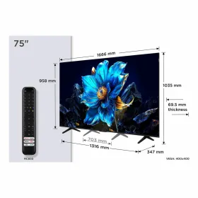 Smart TV TCL 75P7K 75" 4K Ultra HD HDR QLED