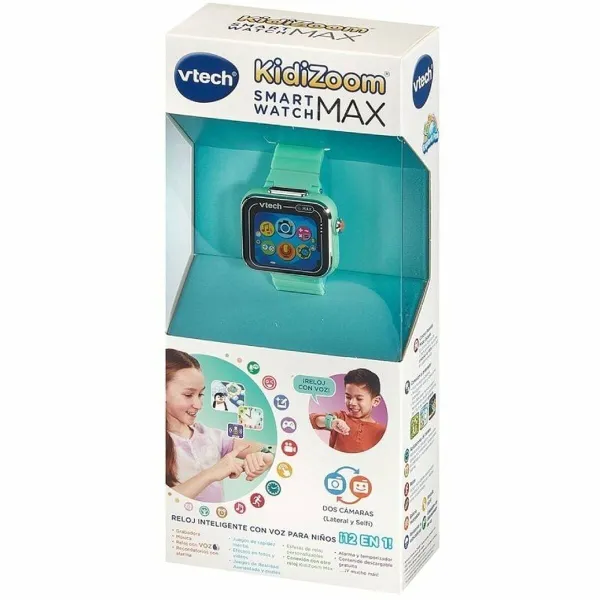 Vaikiškas išmanusis laikrodis Vtech Kidizoom Smartwatch Max Akvamarinas