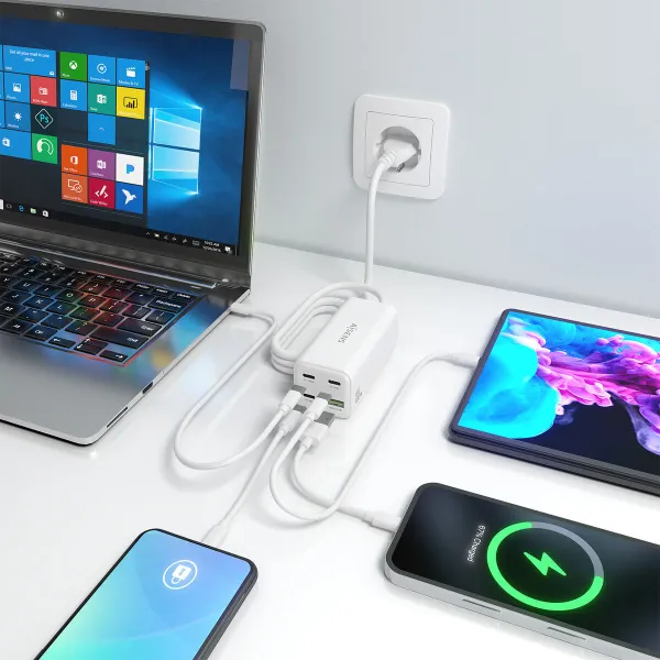 Seinalaadija Aisens GAN Valge 100 W