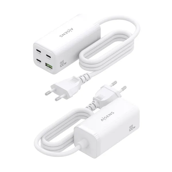 Seinalaadija Aisens GAN Valge 100 W