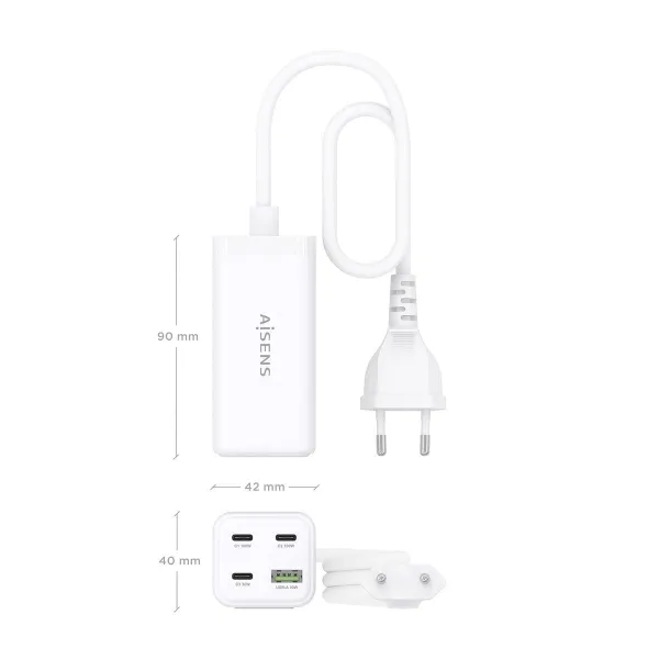 Seinalaadija Aisens GAN Valge 100 W