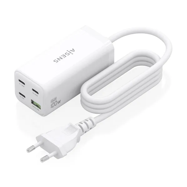 Seinalaadija Aisens GAN Valge 100 W