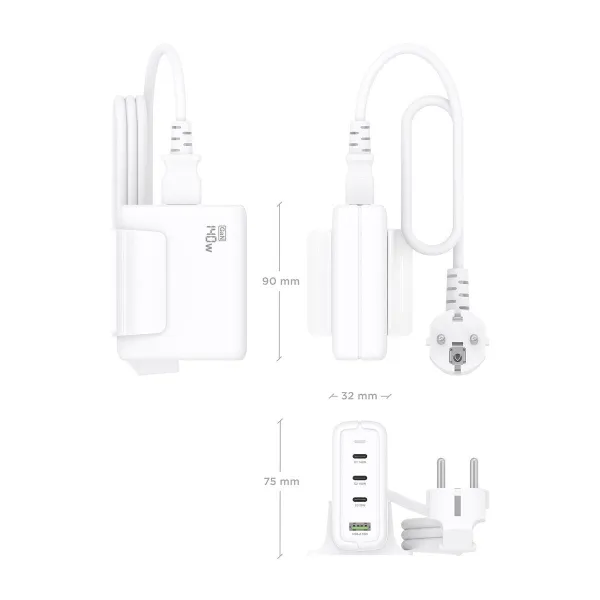 Seinalaadija Aisens GAN Valge 140 W
