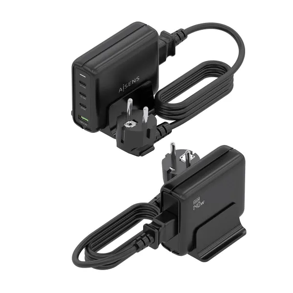 Sieninis įkroviklis Aisens GAN Juoda 140 W 50 W
