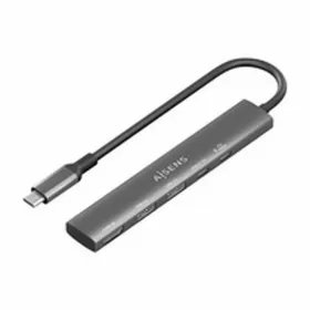 USB-keskitin Aisens USB-C DOCK 5 EN 1 GRIS Harmaa 100 W