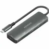 USB Centrmezgls Aisens USB-C DOCK 6 EN 1 GRIS Pelēks 100 W