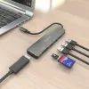 USB Centrmezgls Aisens USB-C DOCK 6 EN 1 Pelēks