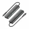 USB Centrmezgls Aisens USB-C DOCK 6 EN 1 Pelēks