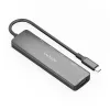 USB Centrmezgls Aisens USB-C DOCK 6 EN 1 Pelēks