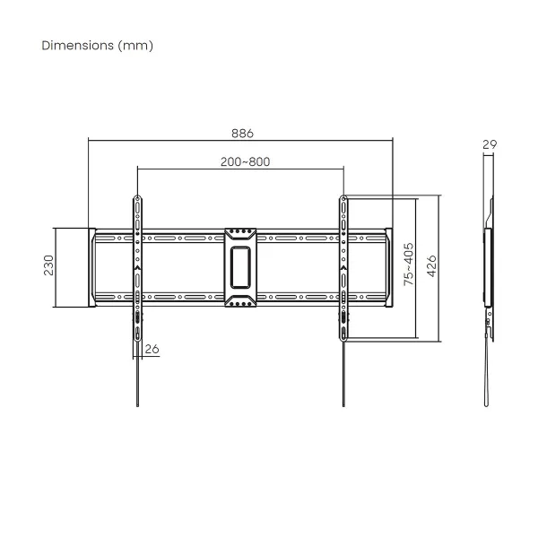 Подставка для ТВ Aisens ECO ULTRA DELGADO 43" 100"