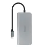 USB-keskitin NANOCABLE Hub 8en1 Harmaa 18 cm