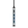 USB-keskitin NANOCABLE Hub 8en1 Harmaa 18 cm