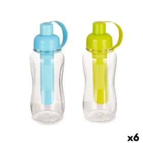 Water bottle Blue Green polypropylene PET 600 ml (6 Units)