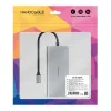 USB-keskitin NANOCABLE Hub 8en1 Harmaa 18 cm