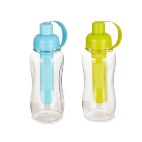 Water bottle Blue Green polypropylene PET 600 ml (6 Units)