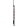 USB-keskitin NANOCABLE Hub 12en1 Harmaa 18 cm