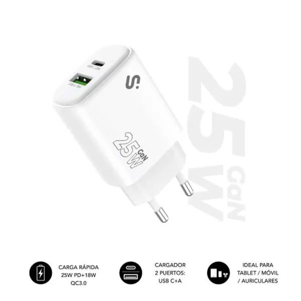 Car Charger Subblim SUBCHG-6G2510 White