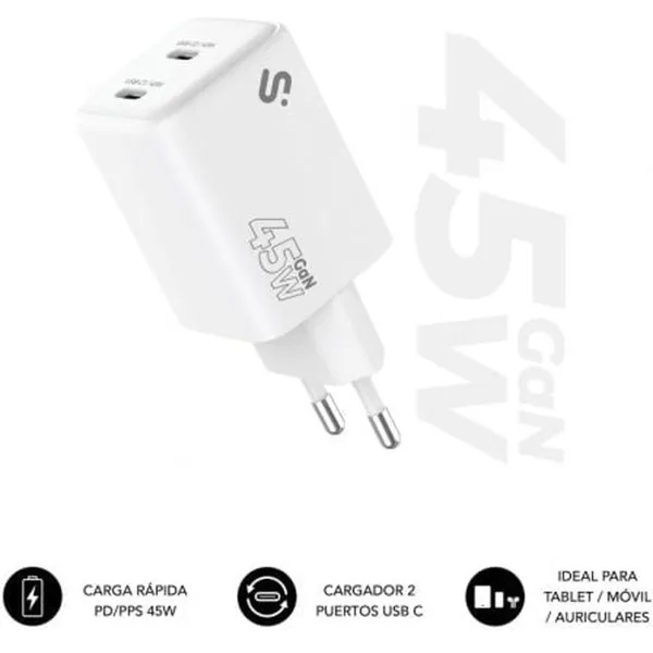 Сетевое зарядное устройство Subblim SUBCHG-6G4520 Белый 120 W 45 W