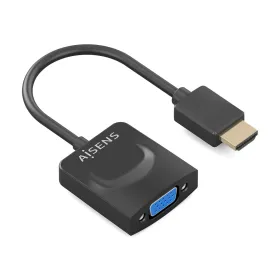 HDMI-SVGA Audioadapteriga Aisens A122-0947 Must 15 cm