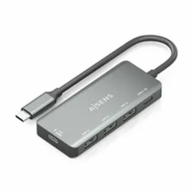 USB-разветвитель Aisens CPNT Серый 100 W