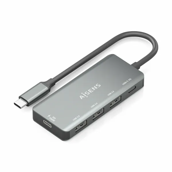 USB Centrmezgls Aisens CPNT Pelēks 100 W