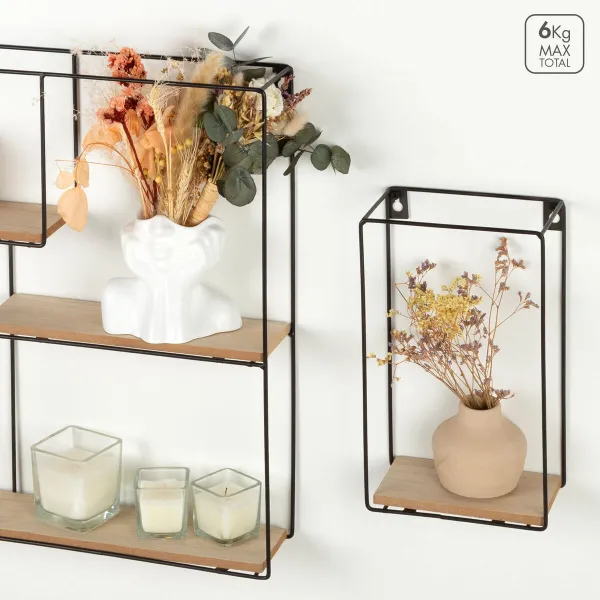 Riiulid Max Home Raud Puit MDF (2 Ühikut)