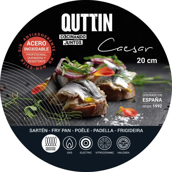 Keptuvė Quttin CAESAR Sidabras Plienas (6 vnt.)