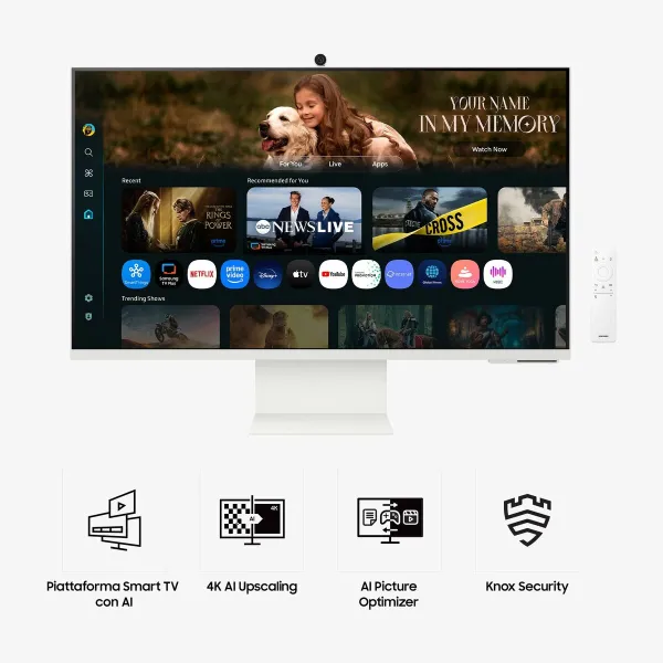 Gaming Monitor Samsung M8 M80F S32FM801UU 4K Ultra HD 32"