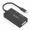 USB-C uz VGA/HDMI/DVI Adapteris Aisens A109-0954 Melns 15 cm