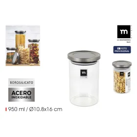 Tin La Mediterránea Transparent Silver 950 ml (12 Units)