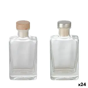 Glass Bottle La Mediterránea Glass Rectangular 100 ml (24 Units)