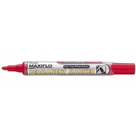 Permanenttimarkkeri Pentel NLF50 Punainen 12 Kappaletta (12 osaa)
