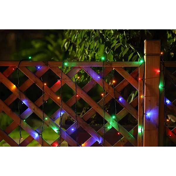 Saulės energija varomos LED girliandos 0,5 W, 25 vnt. RGBY