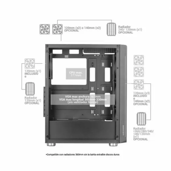 ATX Semi-tower Korpus Mars Gaming MCF Must