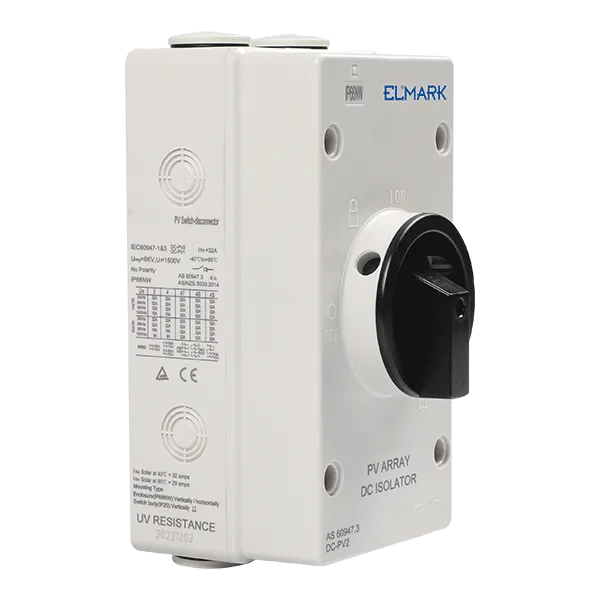 EL-DC 2P/32A DC ISOLATOR 2 SERIES-1 STRING, IP65