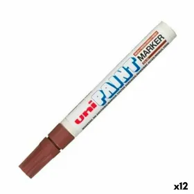 Permanenttimarkkeri Uni-Ball PX-20 Ruskea (12 osaa)