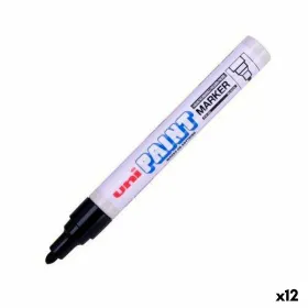 Permanenttimarkkeri Uni-Ball PX-20 Musta (12 osaa)