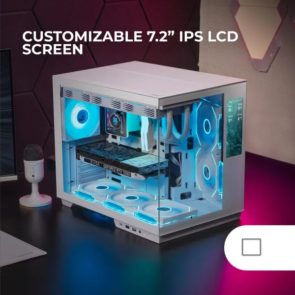 ATX Semi-tower Korpus Mars Gaming MCMIRAGEW Valge