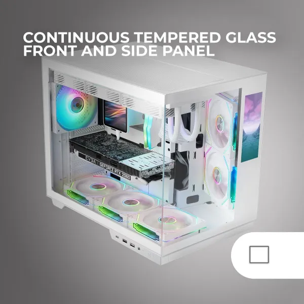 ATX Semi-tower Korpus Mars Gaming MCMIRAGEW Valge