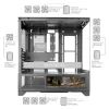 ATX Semi-tower Korpus Mars Gaming MCLCDXW Valge