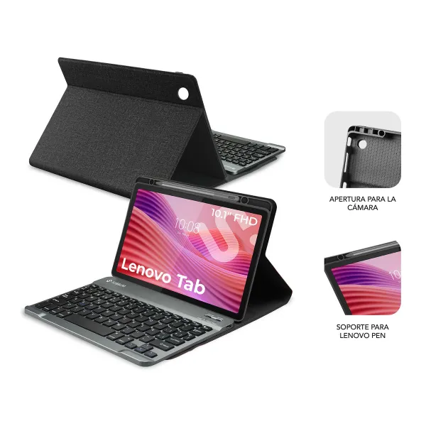 Planšetdatora Vāks Subblim SUBKT3-BTL320 Spāņu Qwerty