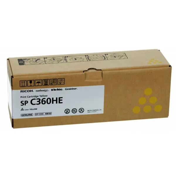 Original Toner Ricoh 408187 Yellow Black
