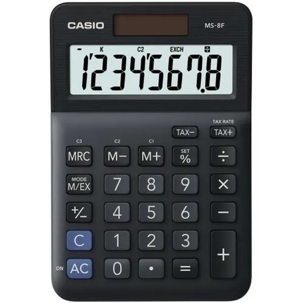 Kalkulaator Casio MS-8F Must Plastmass