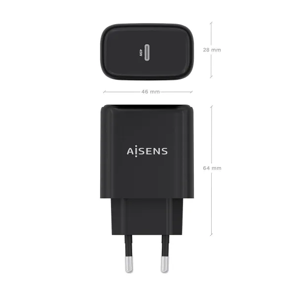 Сетевое зарядное устройство Aisens A110-0970 Чёрный