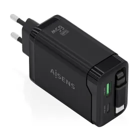 Sienas Lādētājs Aisens ASCH-65W3P071-BK Melns