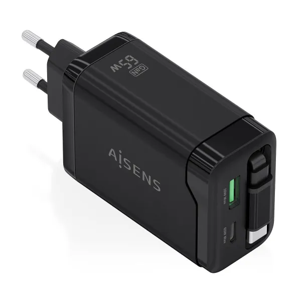 Сетевое зарядное устройство Aisens ASCH-65W3P071-BK Чёрный
