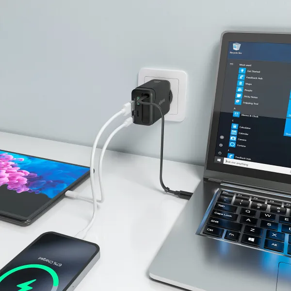 Сетевое зарядное устройство Aisens ASCH-65W3P071-BK Чёрный